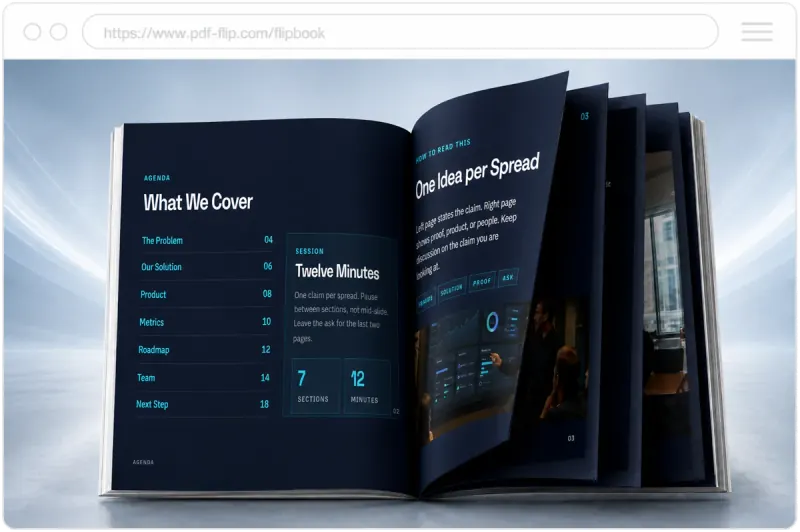 Presentation deck flipbook sample from PDF Flip