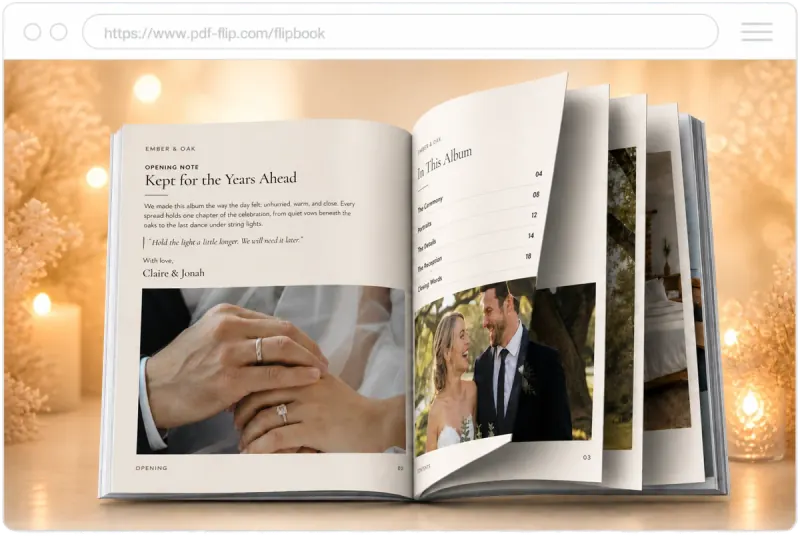 Photo album flipbook sample from PDF Flip