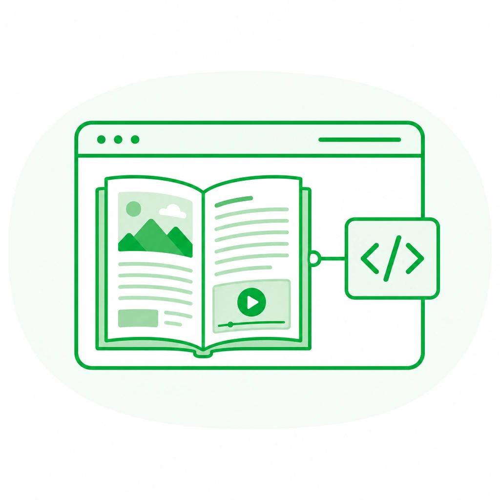 Embed a catalog flipbook on a website